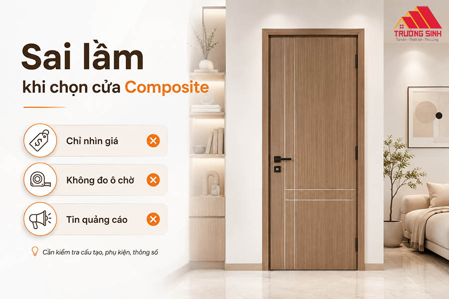 Sai lầm cần tránh khi chọn mua cửa Composite